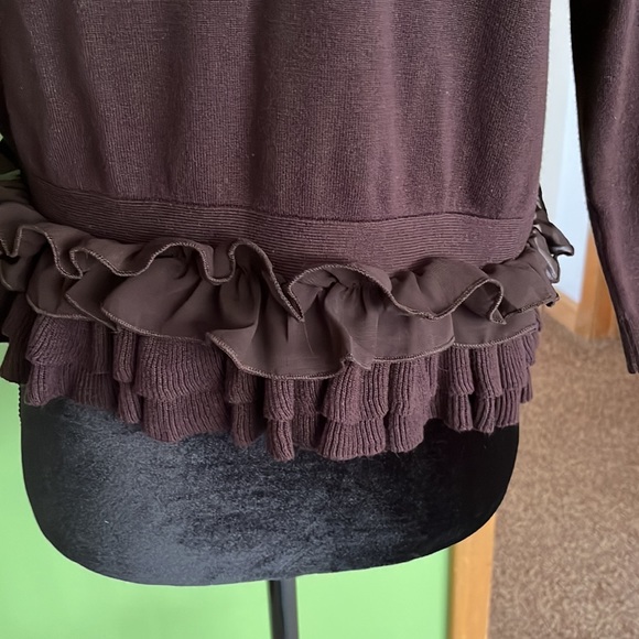 Katherine Barclay ruffle open cardigan - Picture 4 of 5